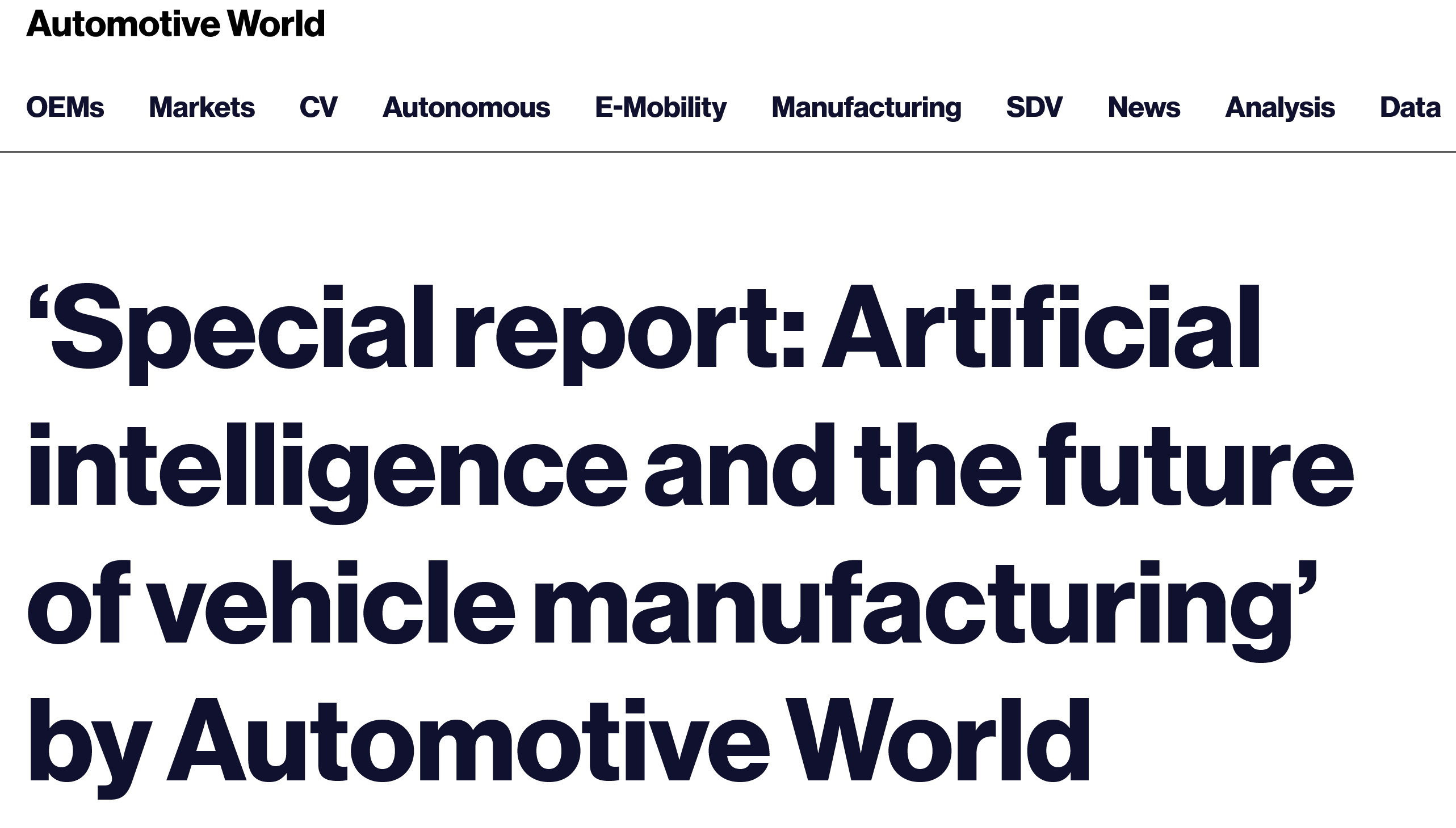 Automotive World preview